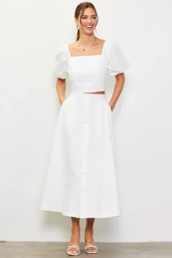 Button Down Maxi Skirt