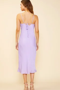 Cowl Neck Bias Dress