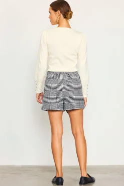 Houndstooth Pleated Mini Skort