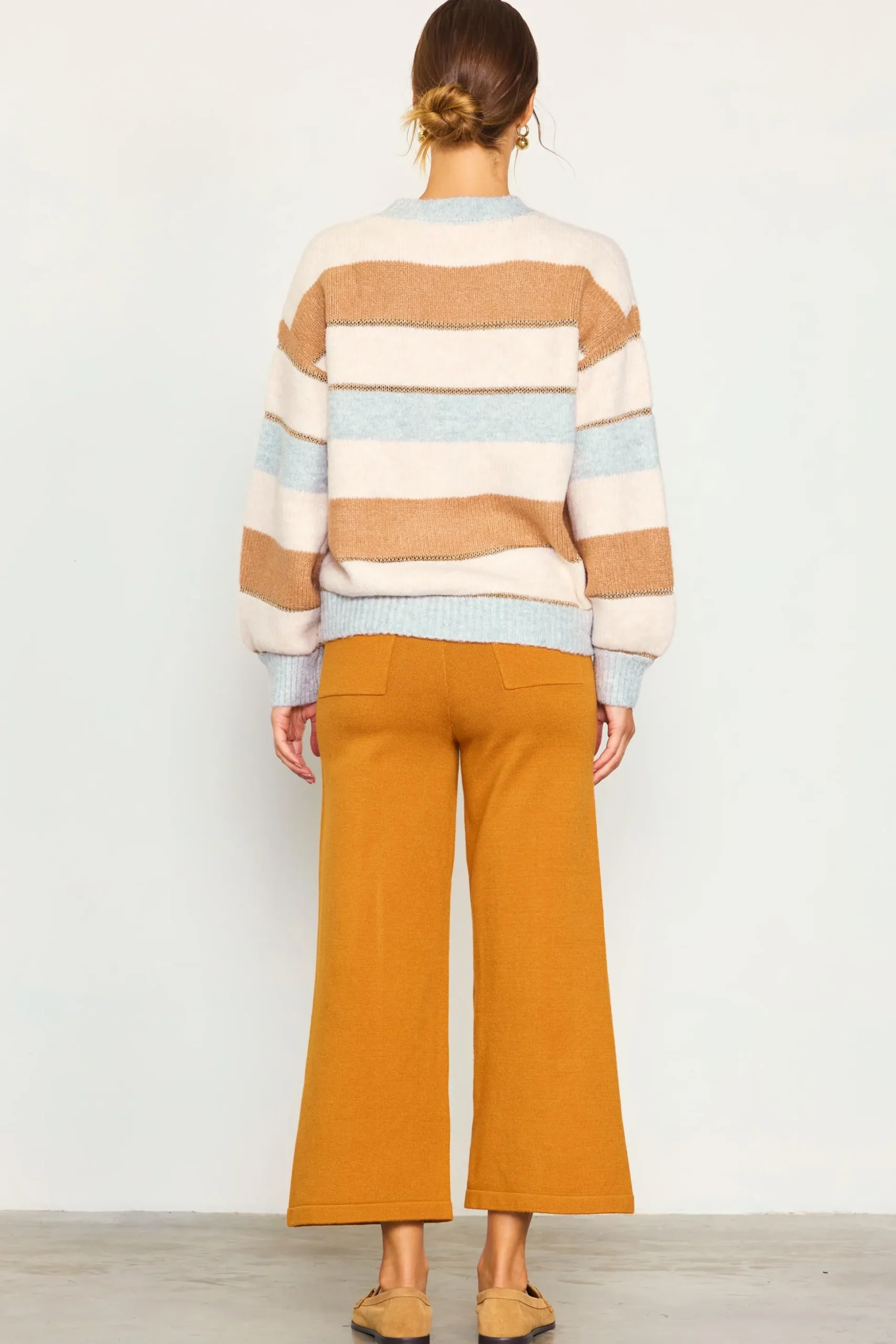 Lurex Stripe Oversized Sweater