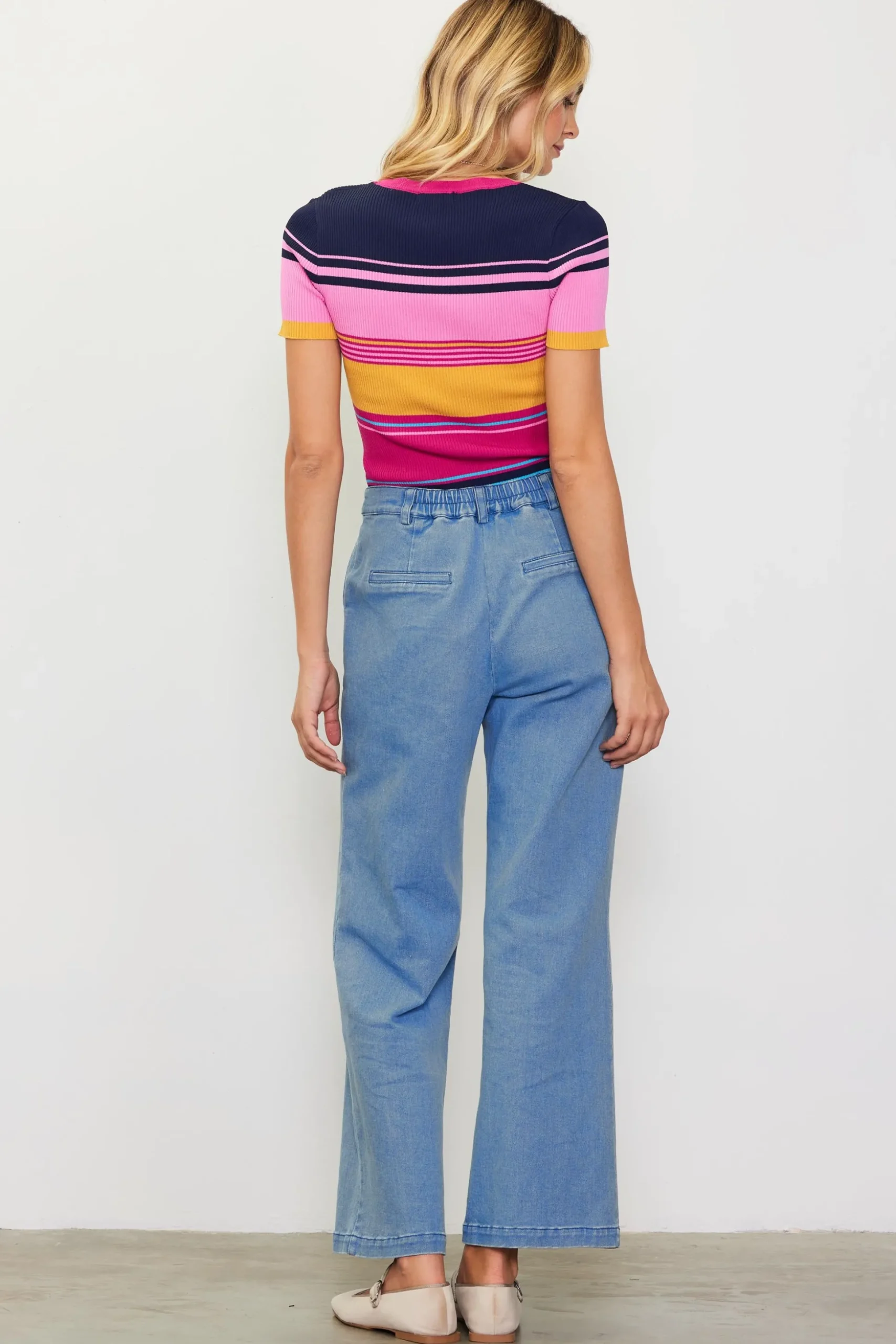 Multicolor Stripe Knit Top