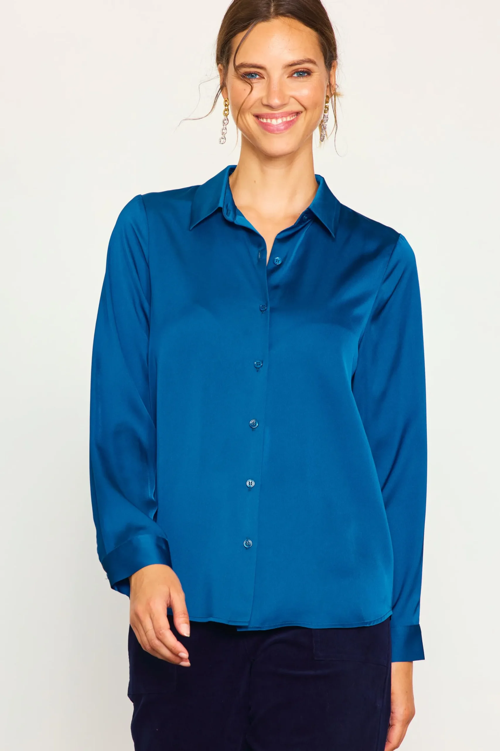 Recycled Classic Button Down Top