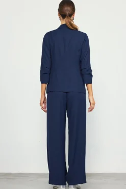 Recycled Shirred Sleeve Blazer