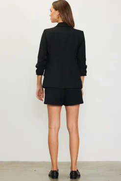 Recycled Shirred Sleeve Blazer