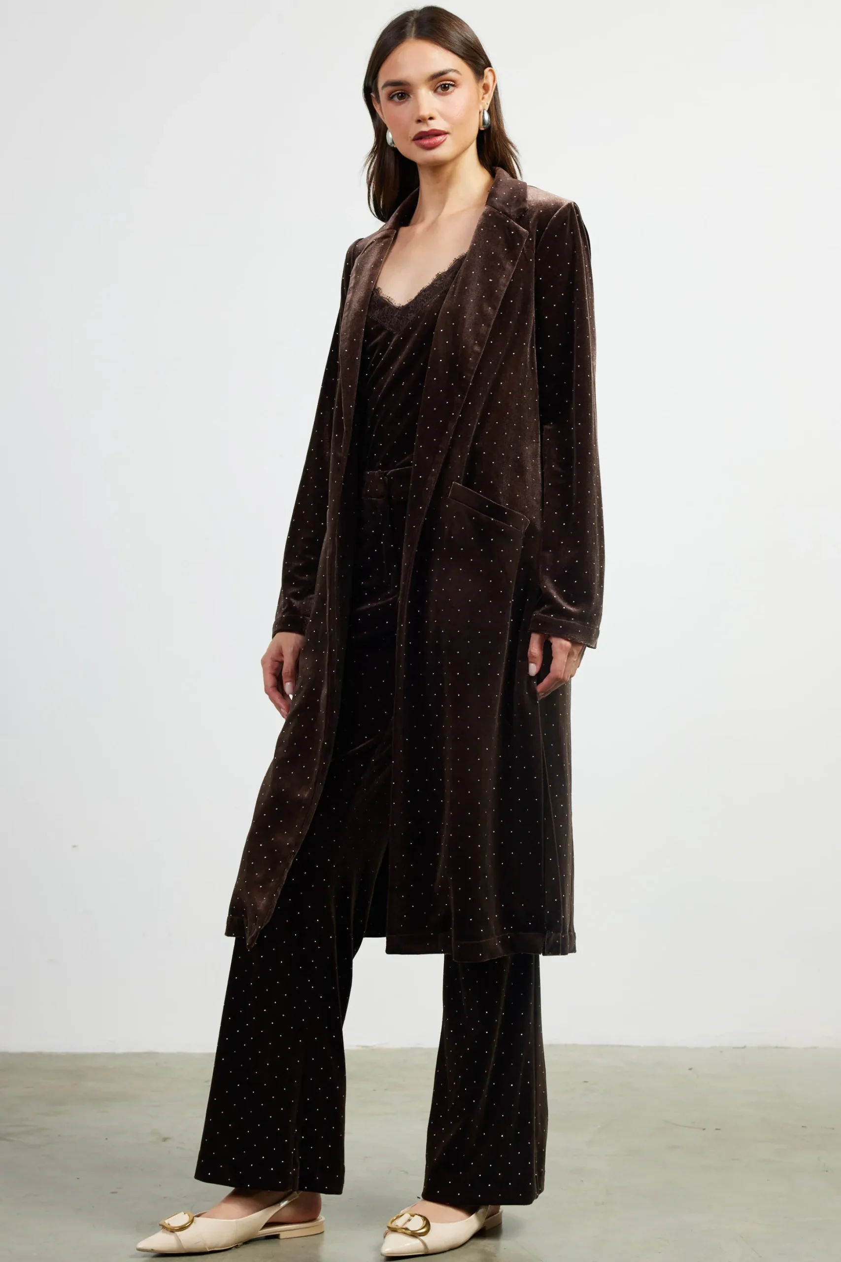 Rhinestone Velvet Duster