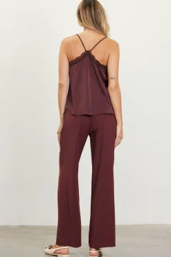 Satin Lace Detail Cami