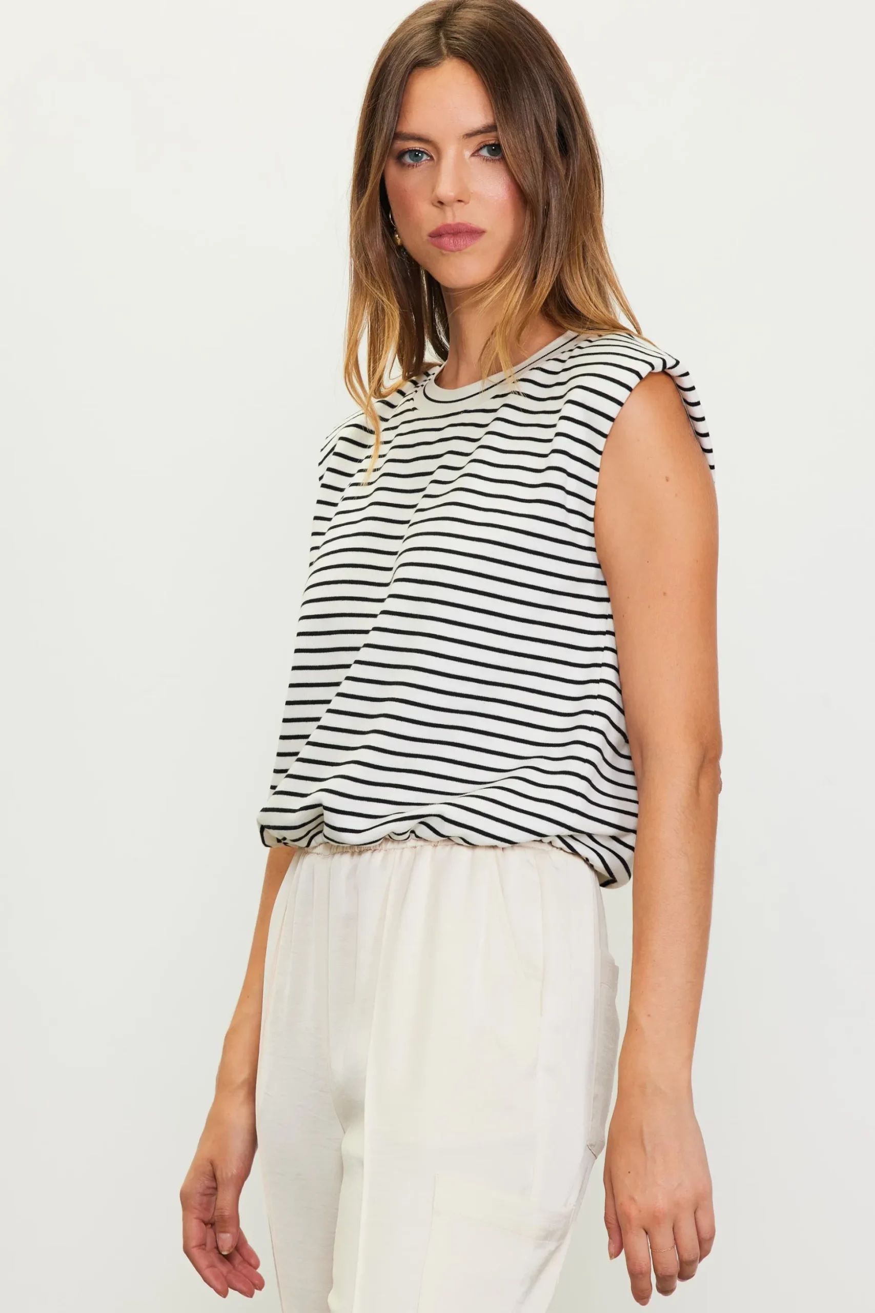 Striped Muscle Tank