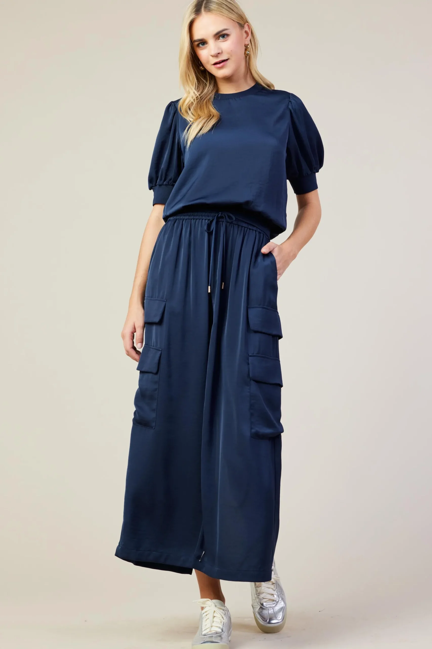 Utility Cargo Pocket Midi Skirt