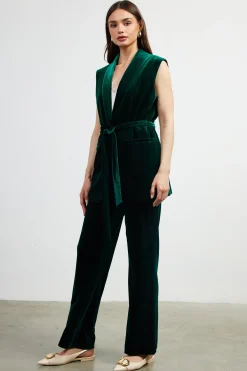 Velvet Vest with Self Tie