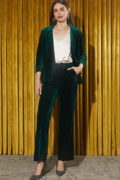 Velvet Wide Leg Pants